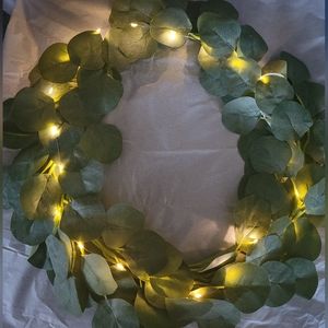 4 Eucalyptus Wreath Centerpieces Set of 4 with lights